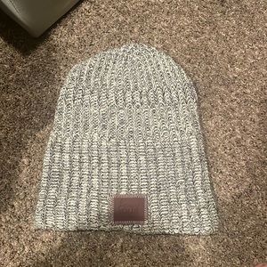 Love Your Melon beanie, one size, white&black